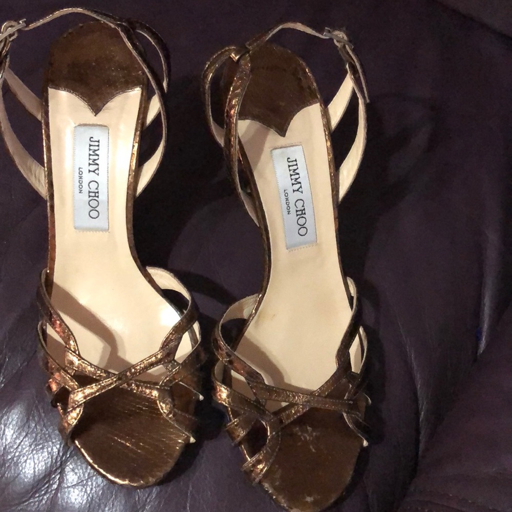Jimmy Choo metallic heels